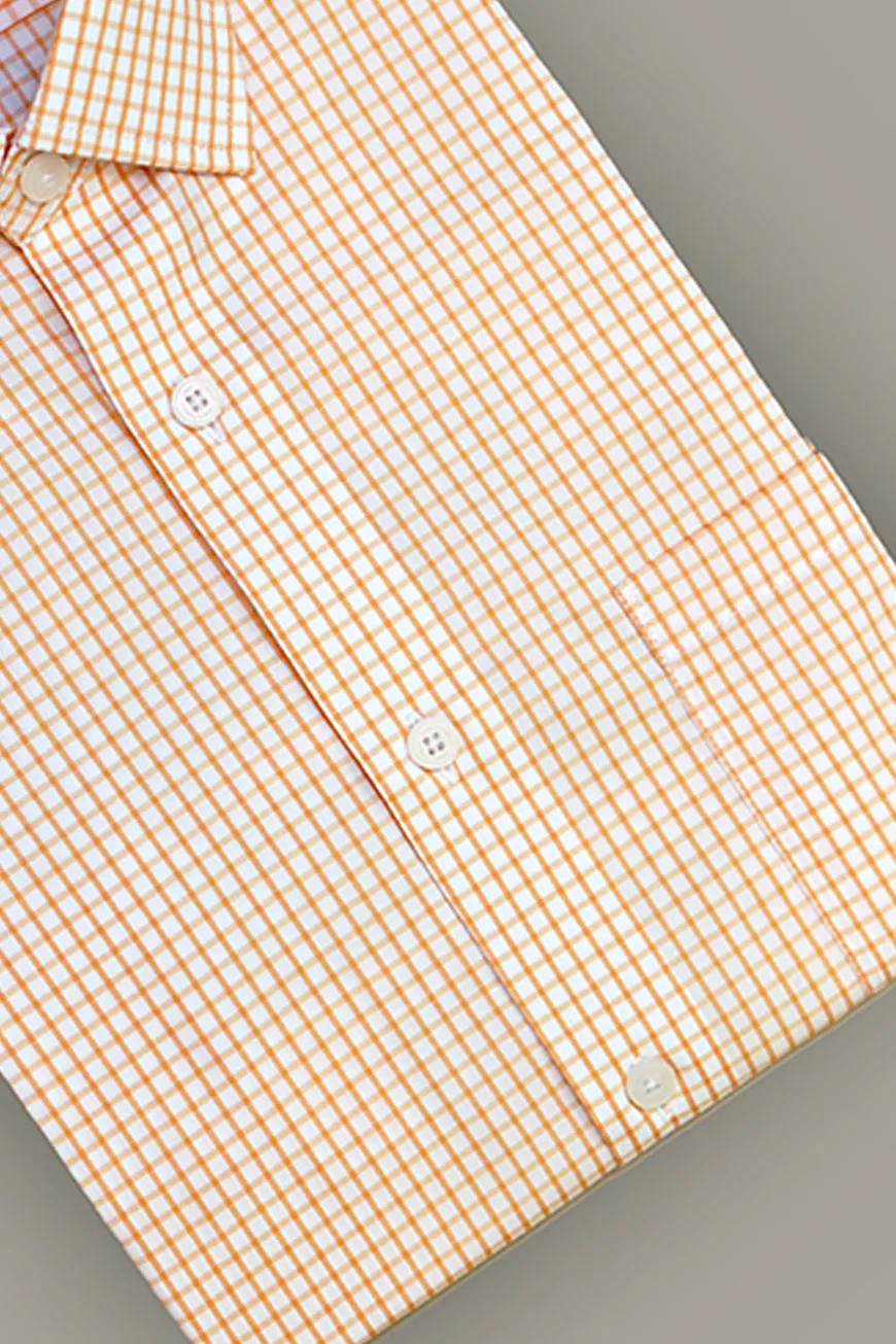 Formal Shirt - Supernova Orange Checks