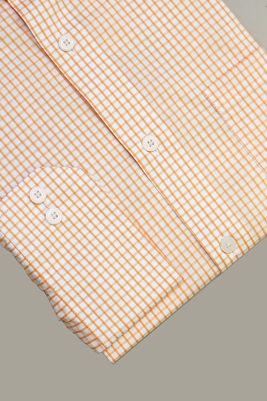 Formal Shirt - Supernova Orange Checks