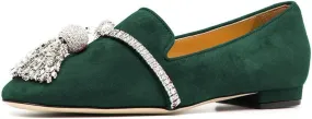 FSJ Women Trendy Round Toe Loafers Fringed Rhinestones Decor Flats Comfort Walking Ballet Shoes Size 4-15 US
