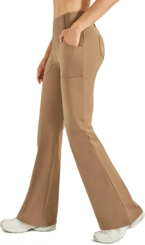 G4Free Fleece Lined Leggings Women Yoga Dress Pants with 4 Pockets Stretchy Work Pants Business Casual 29"/31"/33"