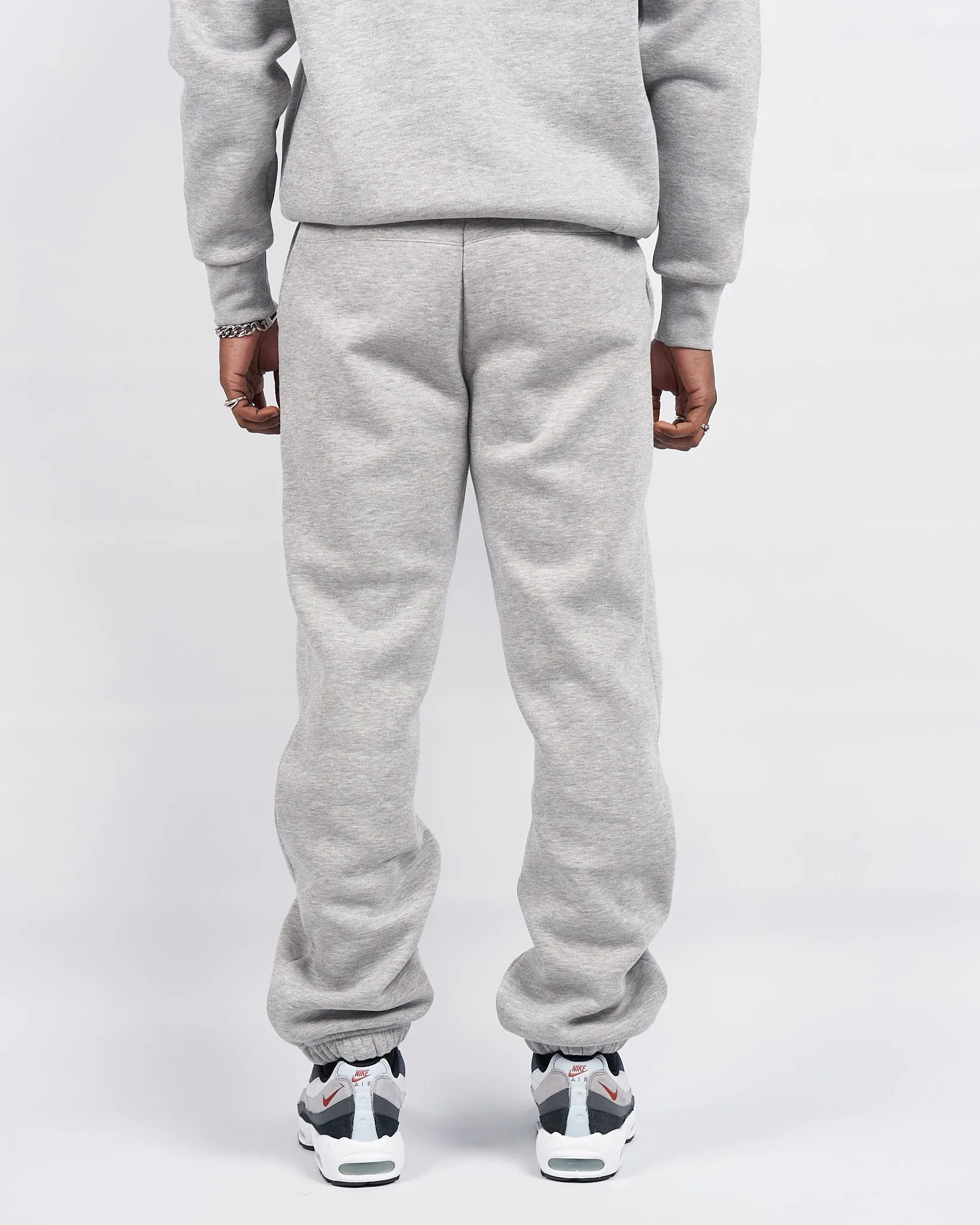 Grey Marl Racer Badge Joggers