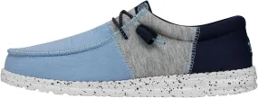Hey Dude Wally Tri Varsity Light Blue Size M6 | Men's Shoes | Men's Slip On Loafers | Comfortable & Light-Weight