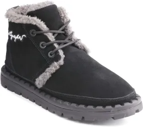 Karl Lagerfeld Paris Men's Suede Chukka Faux Shearling Lining Boot Combat