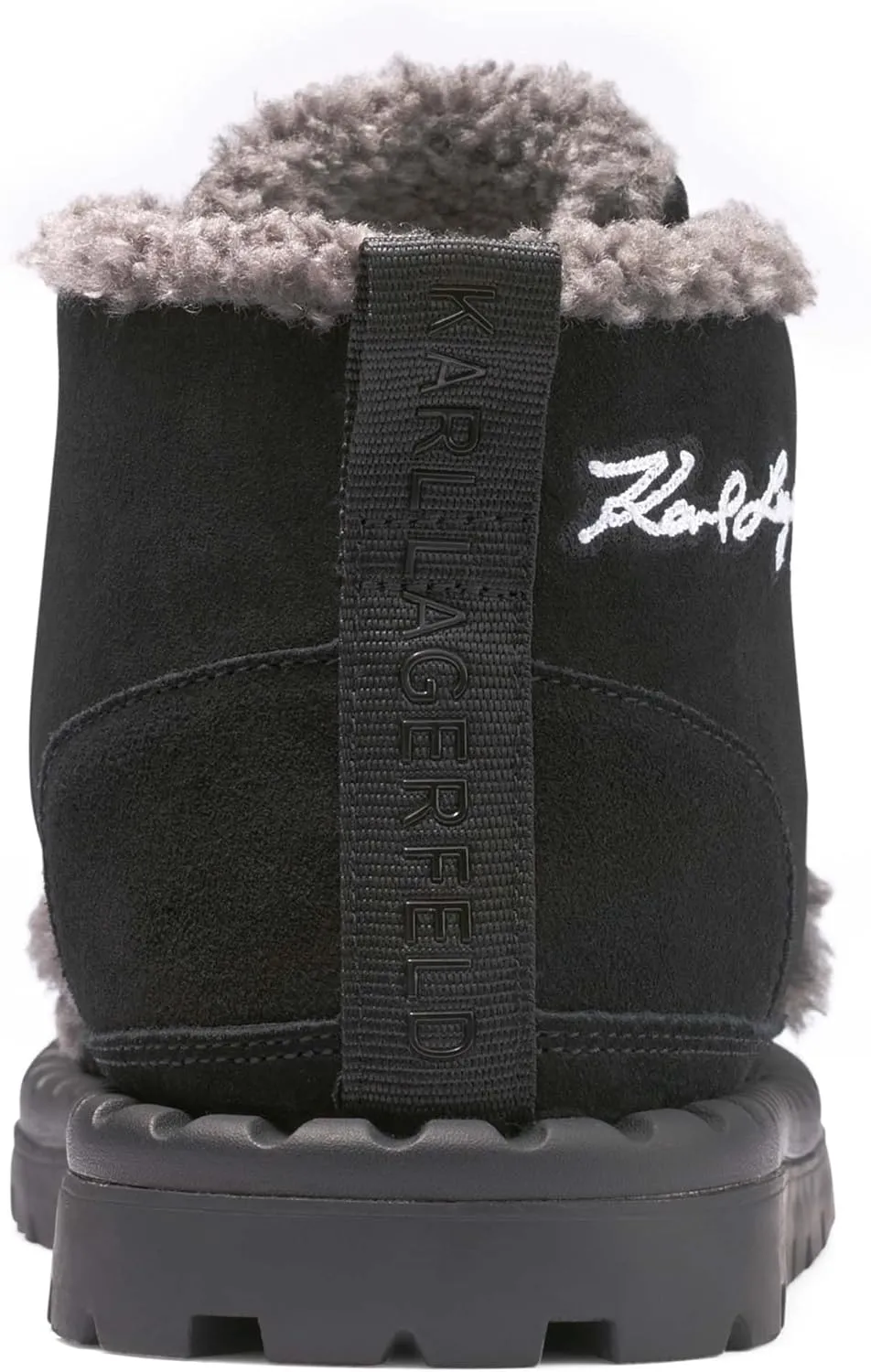 Karl Lagerfeld Paris Men's Suede Chukka Faux Shearling Lining Boot Combat