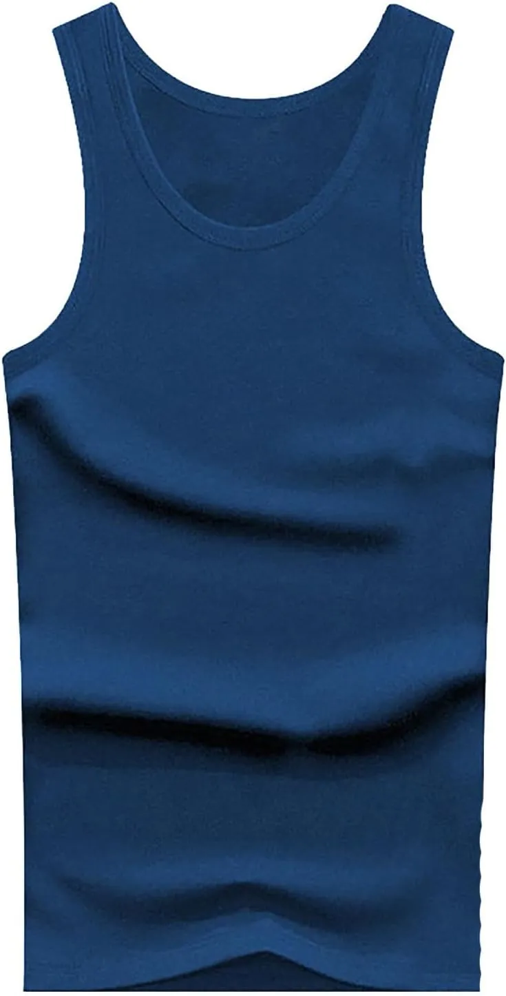 Mens Cotton Gym Tank Tops Athletic Sleeveless Bodybuilding Workout Muscle Shirts Dry Fit Moisture Wicking Sweatshirts