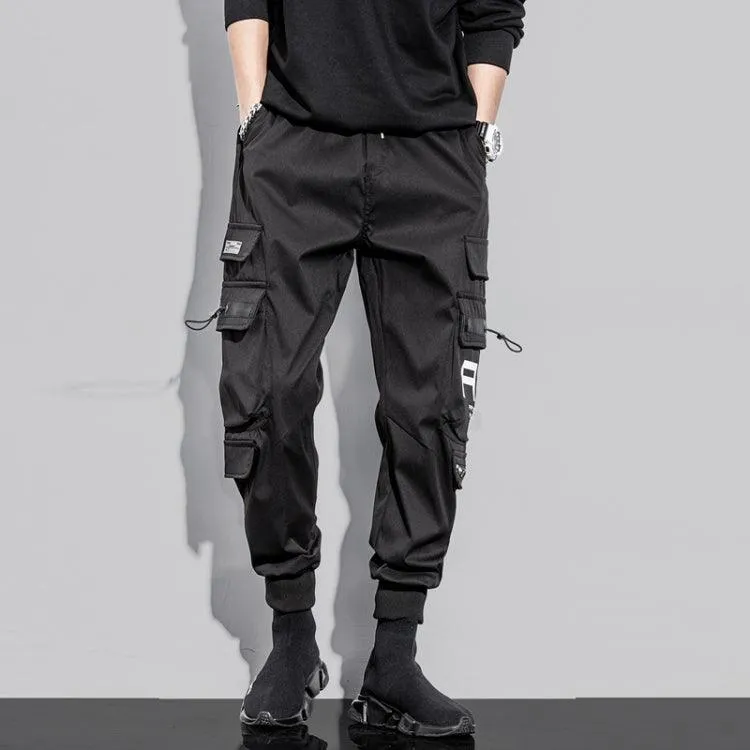 Men's Loose-Fit Drawstring Pants with Versatile Pocket Design