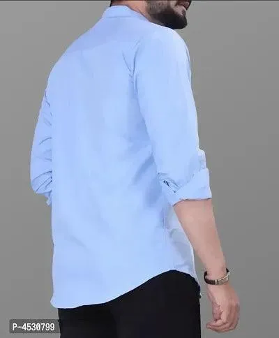 Men's Rayon Solid Long Sleeves Shirt