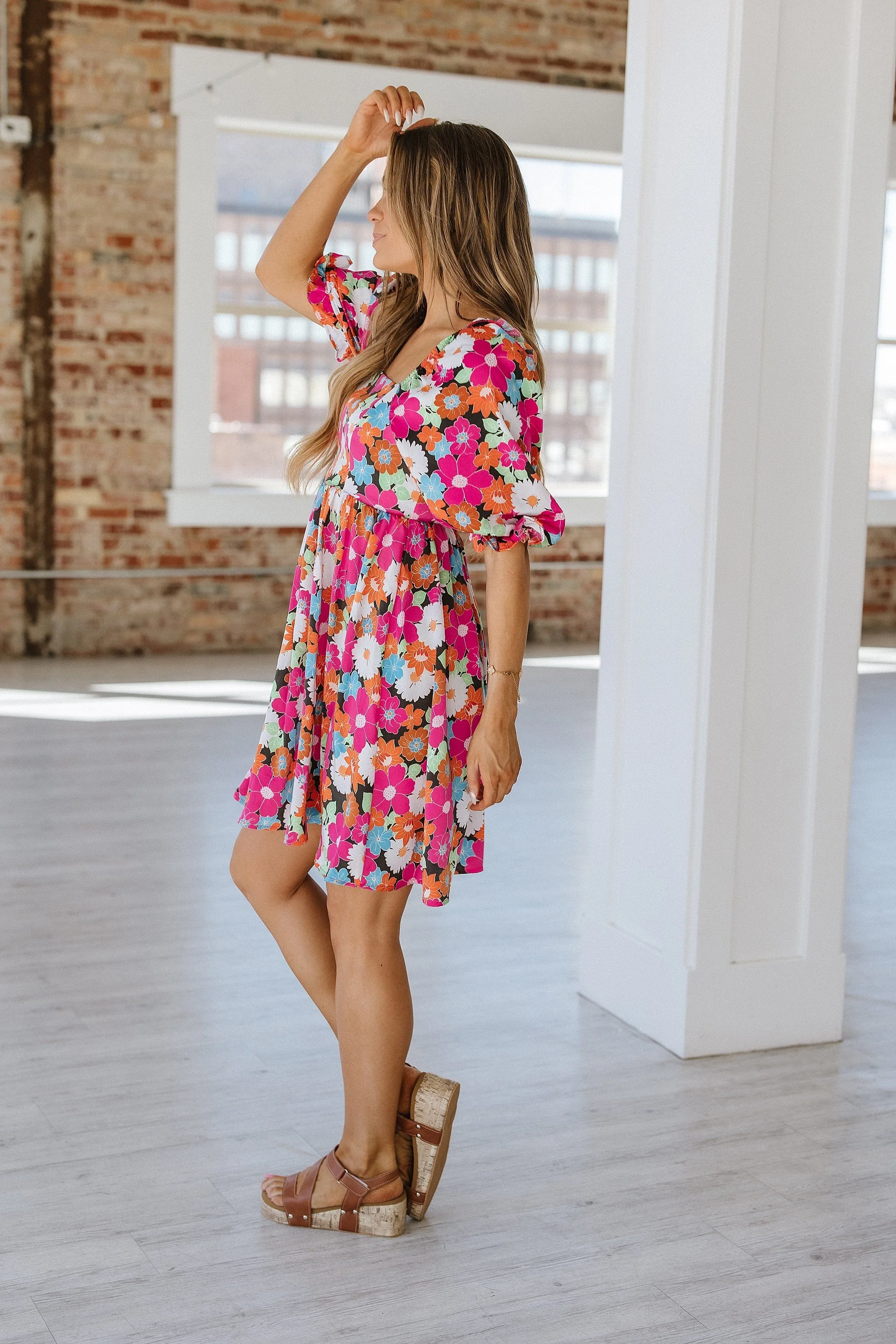 SALE - Perry Square Neck Short Dress | Size XL