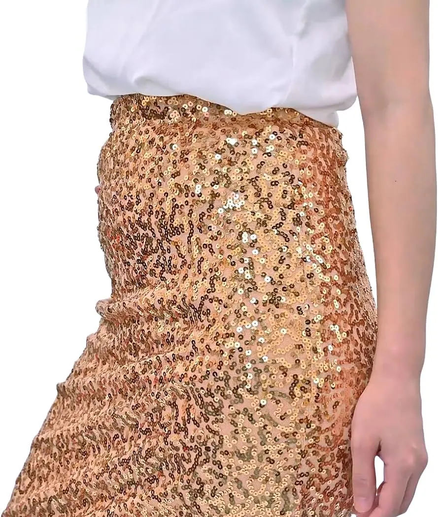 Sequin Skirt for Women, Sparkly Skirt for Women, Glitter Skirt for Holiday Christmas Party New Years Eve