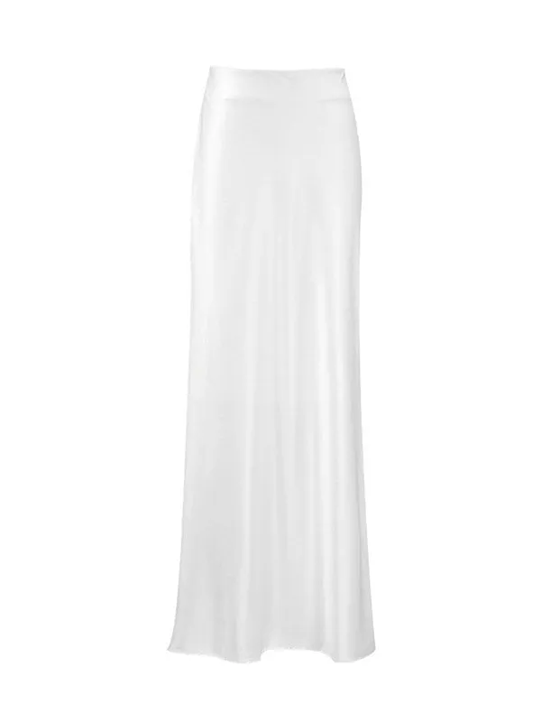 Solid Color Split-Back A-Line Skirts Bottoms
