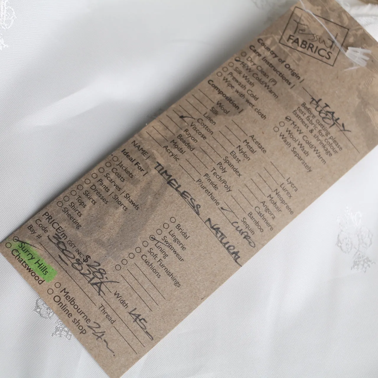 Timeless Natural Fancy Lining