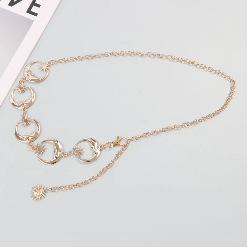 Versatile Metallic Finish Waist Chain