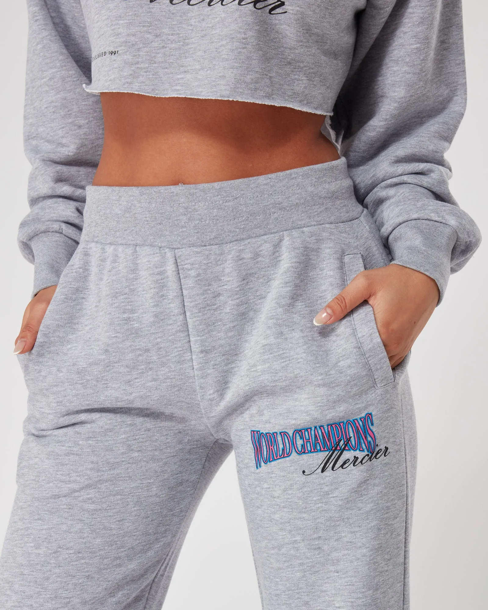 Womens Grey Marl Champions Joggers